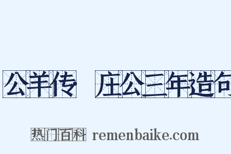 公羊传·庄公三年造句是什么意思的图片